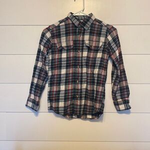 Old Navy Boys Plaid Flannel Button Down Shirt Size Medium 8